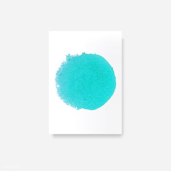 Turquoise watercolor style poster vector | Free stock vector - 530647