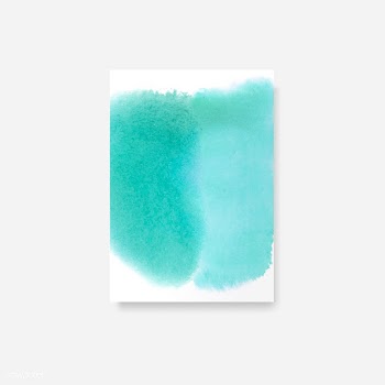 Turquoise watercolor style poster vector | Free stock vector - 530649
