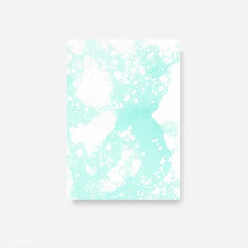 Turquoise watercolor style poster vector | Free stock vector - 530752