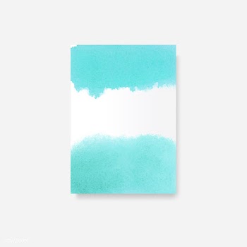 Turquoise watercolor style poster vector | Free stock vector - 530821