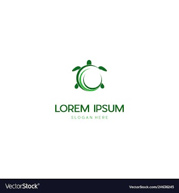Turtle ocean creative logo design vector image