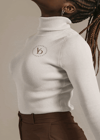 Turtleneck shirt mockup, women&rsquo;s fashion | Free PSD Mockup - rawpixel