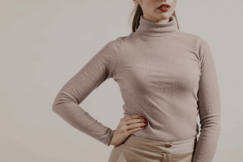 Turtleneck shirt mockup, women&rsquo;s fashion | Free PSD Mockup - rawpixel