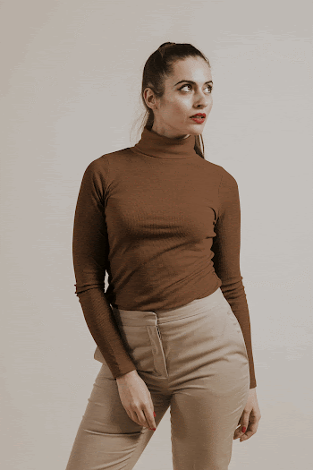 Turtleneck shirt mockup, women&rsquo;s fashion | Free PSD Mockup - rawpixel