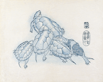 Turtles (1830s) vintage ukiyo-e style | Free Photo Illustration - rawpixel