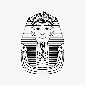 Tutankhamun clipart, drawing illustration vector. | Free Vector Illustration - rawpixel