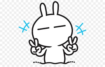 Tuzki Emoticon Rabbit KakaoTalk Sticker - rabbit 