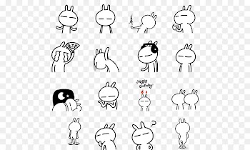 Tuzki Sticker Facebook Messenger Emoticon - viber 