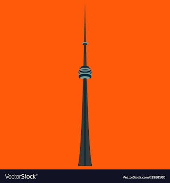 Tv cn tower in toronto famous world landmarks vector image