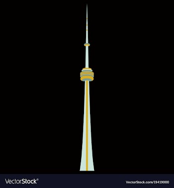 Tv cn tower in toronto famous world landmarks vector image