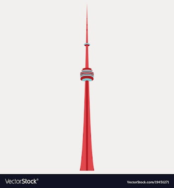 Tv cn tower in toronto famous world landmarks vector image