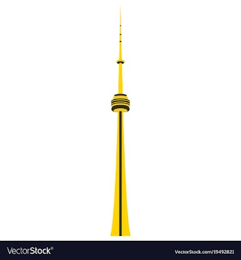 Tv cn tower in toronto famous world landmarks vector image
