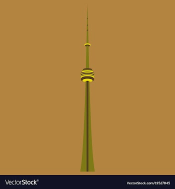 Tv cn tower in toronto famous world landmarks vector image