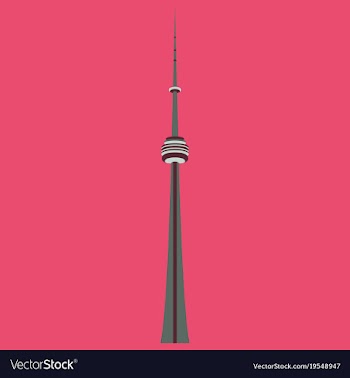 Tv cn tower in toronto famous world landmarks vector image