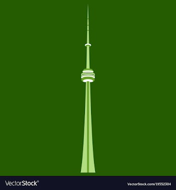 Tv cn tower in toronto famous world landmarks vector image