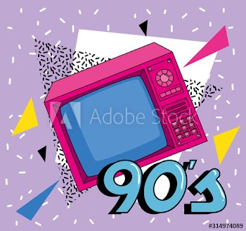 tv of nineties retro style design