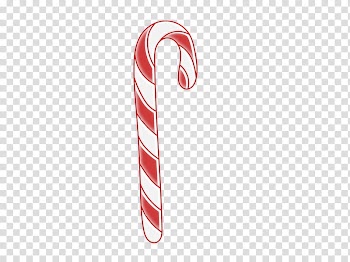 Twas The Night Before Christmas, red and white candy cane transparent background PNG clipart