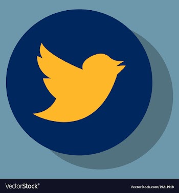Tweet bird logotwitter icon buttonflat social vector image