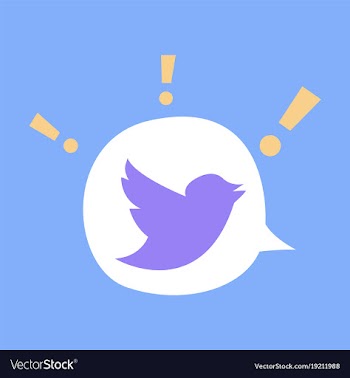 Tweet bird logotwitter icon buttonflat social vector image