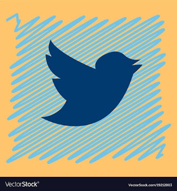 Tweet bird logotwitter icon buttonflat social vector image