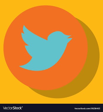 Tweet bird logotwitter icon buttonflat social vector image