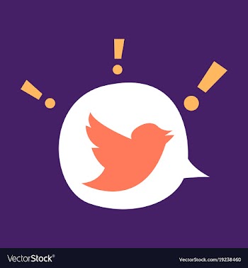 Tweet bird logotwitter icon buttonflat social vector image