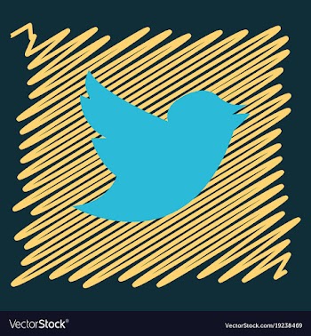 Tweet bird logotwitter icon buttonflat social vector image
