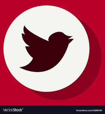 Tweet bird logotwitter icon buttonflat social vector image