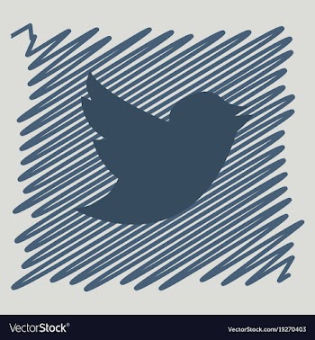 Tweet bird logotwitter icon buttonflat social vector image