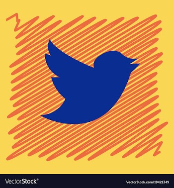 Tweet bird logotwitter icon buttonflat social vector image