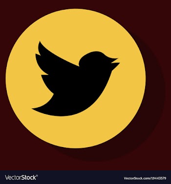Tweet bird logotwitter icon buttonflat social vector image