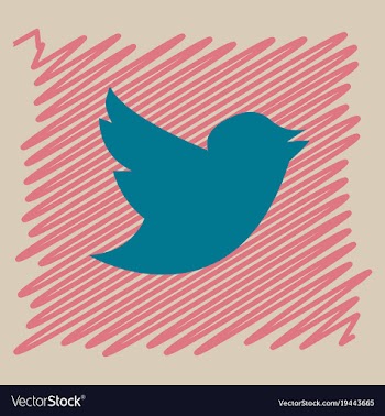Tweet bird logotwitter icon buttonflat social vector image