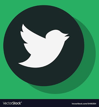 Tweet bird logotwitter icon buttonflat social vector image