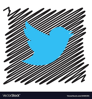 Tweet bird logotwitter icon buttonflat social vector image