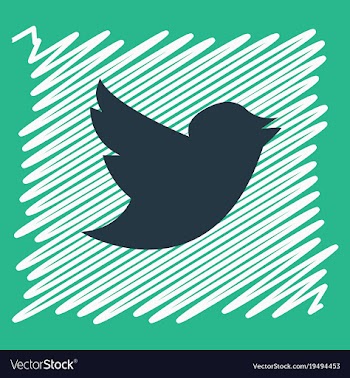 Tweet bird logotwitter icon buttonflat social vector image