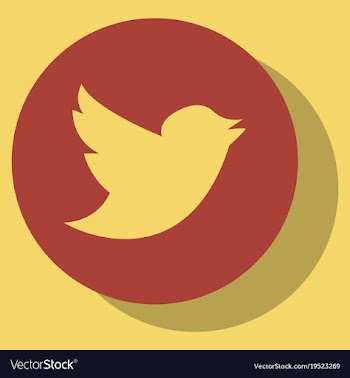 Tweet bird logotwitter icon buttonflat social vector image