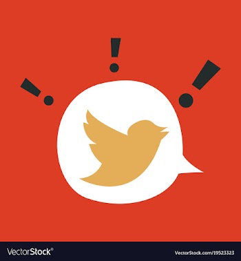 Tweet bird logotwitter icon buttonflat social vector image