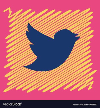 Tweet bird logotwitter icon buttonflat social vector image
