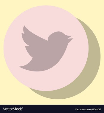 Tweet bird logotwitter icon buttonflat social vector image
