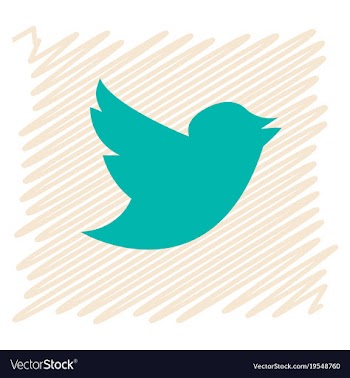 Tweet bird logotwitter icon buttonflat social vector image