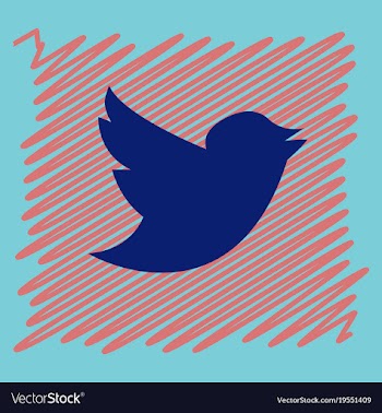 Tweet bird logotwitter icon buttonflat social vector image