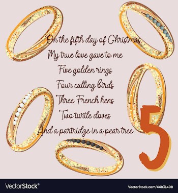 twelve days of christmas fifth day five golden