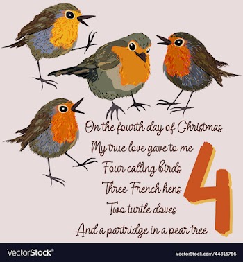 twelve days of christmas fourth day four calling
