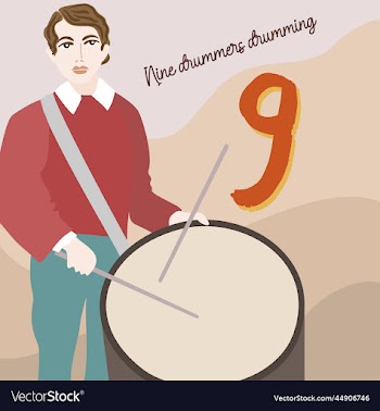twelve days of christmas ninth day nine drummers