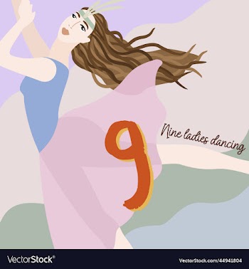 twelve days of christmas ninth day nine ladies