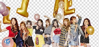 Twice LIKEY, TWICE group holding balloons transparent background PNG clipart