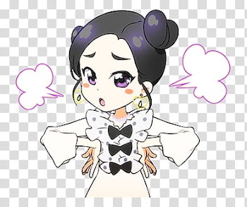 TWICE LINE STICKERS Candy pop edition, female anime character transparent background PNG clipart