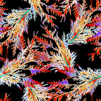 Twigs seamless pattern. Watercolor background. Hand painted illustration.