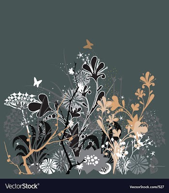 Twilight in my garden vector image