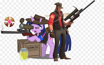Twilight Sparkle Team Fortress 2 Sniper Applejack Pony - aussie cartoon 